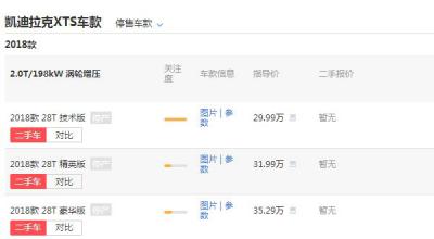 2018凯迪拉克xts价格多少钱 落地仅需22.39万