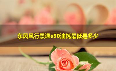 东风风行景逸s50油耗最低是多少 东风风行景逸s50油耗最低是多少