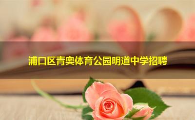 浦口区青奥体育公园明道中学招聘