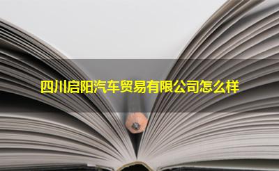 四川启阳汽车贸易有限公司怎么样