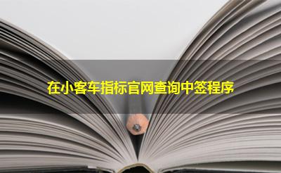 在小客车指标官网查询中签程序 在小客车指标官网查询中签程序